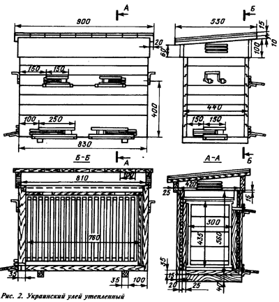 Чертежи 16 рамочного улья