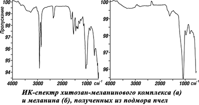 ИК-спектр хитозан-меланинового комплекса
