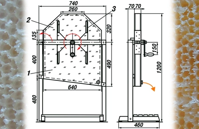 Медогонка своими руками: чертежи, фото